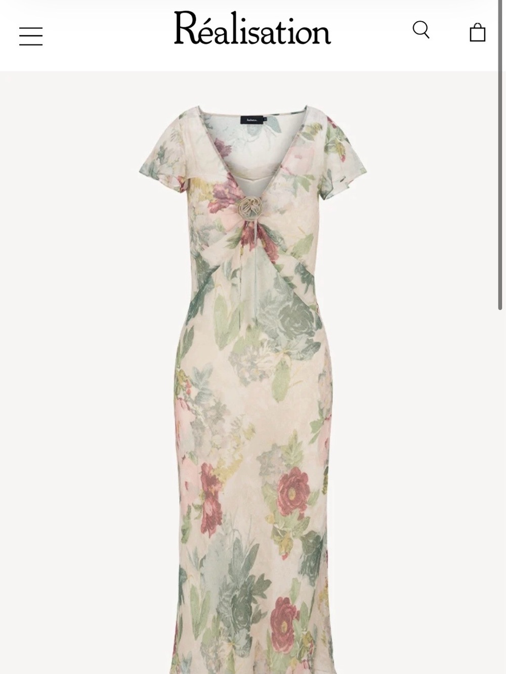 Realisation Par Meg Midi Dress in Ethereal size M / NWT - Picture 2 of 10